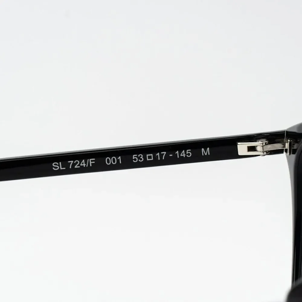 NEW Saint Laurent SL724/F 001 Black Oval Women Eyeglasses
